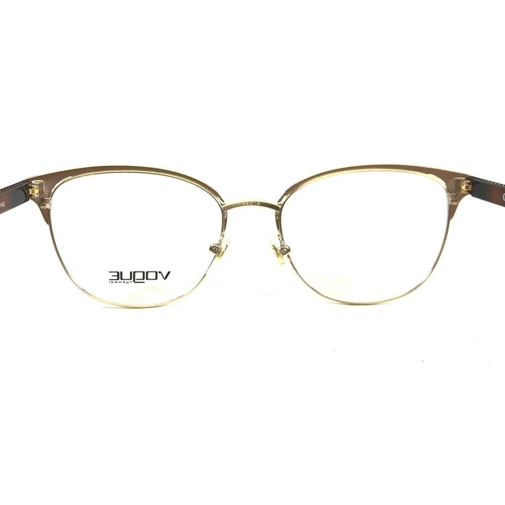 Vogue Eyeglasses Frames VO4088 997 Brown Tortoise Gold Cat Eye 52-18-140